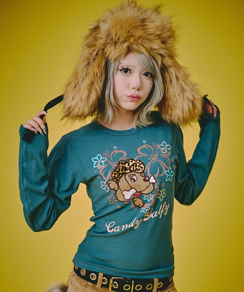 GALFY(ガルフィー)の「【GALFY/ガルフィー】あの頃の憧れT(Tシャツ/カットソー・レディース・カーキ/ブラウン/エメラルド・FREE)」の3枚目の写真