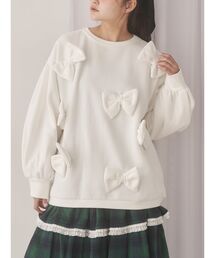 merry jenny | ぽんぽんリボンスウェット(スウェット)