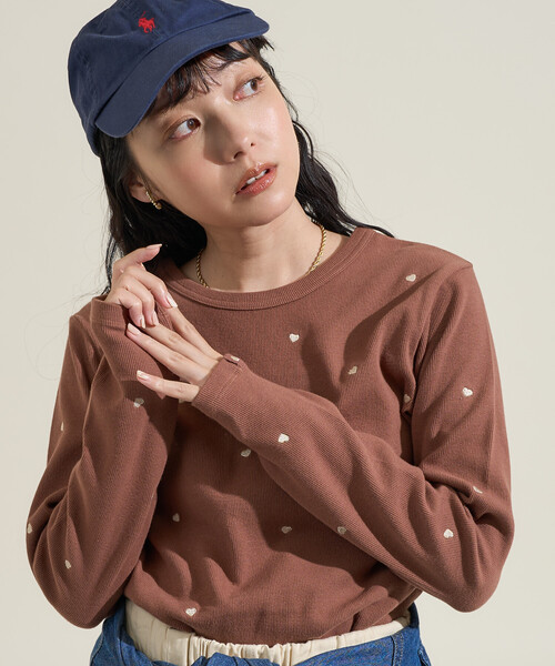 セール】ミニハート刺繍 ロンT（Tシャツ/カットソー）｜FREAK'S STORE