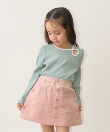 Lycee mine（リセマイン）の「バイカラーハートテレコトップス（Tシャツ/カットソー・キッズ）」