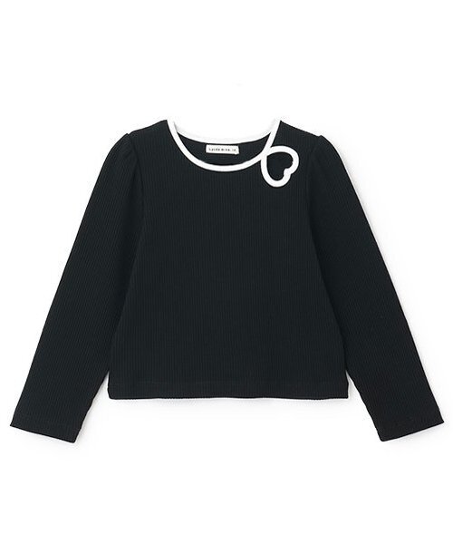 Lycee mine（リセマイン）の「バイカラーハートテレコトップス（Tシャツ/カットソー・キッズ・アイボリー/ブラック/ミント/ピンク/マルチ・130cm/140cm/120cm/150cm/110cm/100cm）」の8枚目の写真