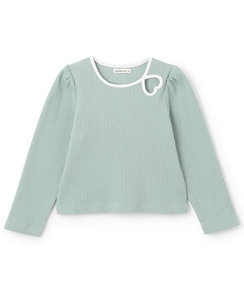 Lycee mine（リセマイン）の「バイカラーハートテレコトップス（Tシャツ/カットソー・キッズ・アイボリー/ブラック/ミント/ピンク/マルチ・130cm/140cm/120cm/150cm/110cm/100cm）」の10枚目の写真