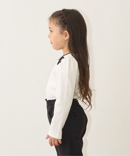 Lycee mine（リセマイン）の「バイカラーハートテレコトップス（Tシャツ/カットソー・キッズ・アイボリー/ブラック/ミント/ピンク/マルチ・130cm/140cm/120cm/150cm/110cm/100cm）」の20枚目の写真