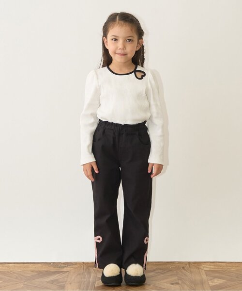 Lycee mine（リセマイン）の「バイカラーハートテレコトップス（Tシャツ/カットソー・キッズ・アイボリー/ブラック/ミント/ピンク/マルチ・130cm/140cm/120cm/150cm/110cm/100cm）」の21枚目の写真