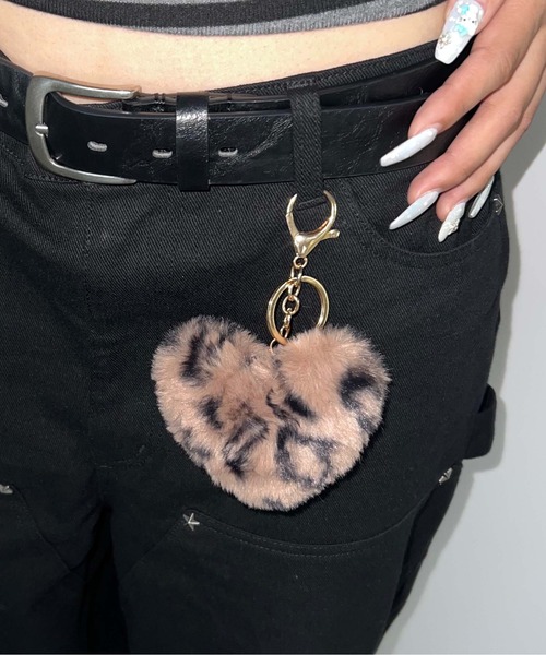 ハートレオパードチャーム（キーホルダー）｜sedacle girl