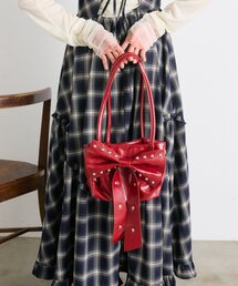 w closet | スタッズリボンショルダーBAG(トートバッグ)