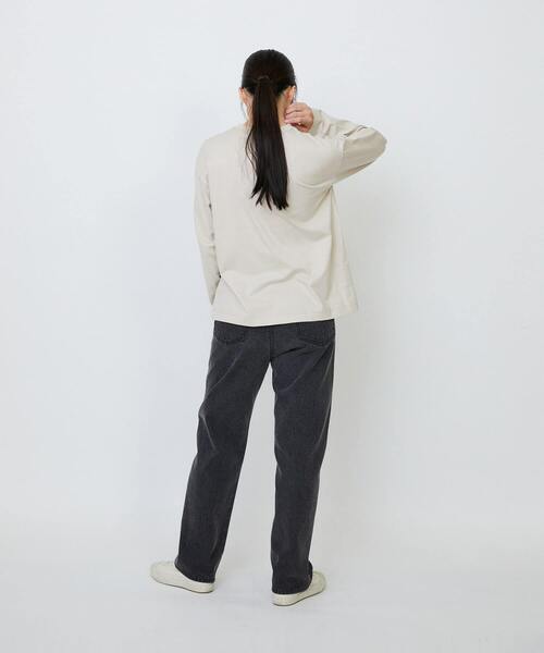 LOISIR（ロワズィール）の「CATプリントロングスリーブTシャツ（Tシャツ/カットソー・レディース・ベージュ/チャコールグレー/オフホワイト・FREE）」の9枚目の写真