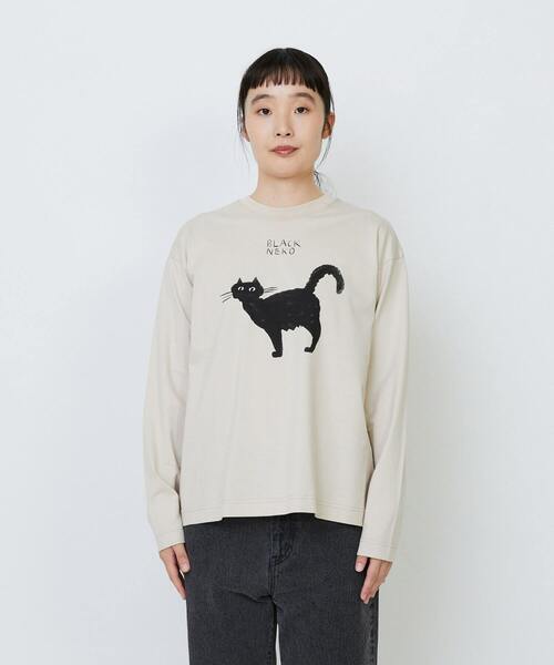 CATプリントロングスリーブTシャツ（Tシャツ/カットソー）｜LOISIR
