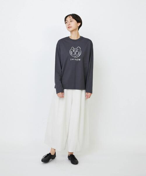 LOISIR（ロワズィール）の「CATプリントロングスリーブTシャツ（Tシャツ/カットソー・レディース・ベージュ/チャコールグレー/オフホワイト・FREE）」の14枚目の写真