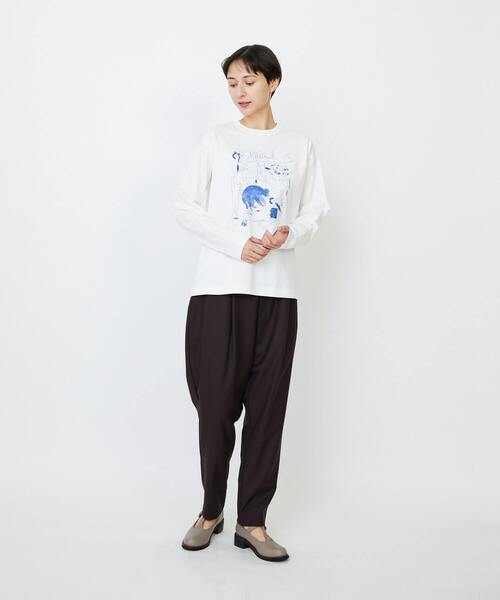 LOISIR（ロワズィール）の「CATプリントロングスリーブTシャツ（Tシャツ/カットソー・レディース・ベージュ/チャコールグレー/オフホワイト・FREE）」の22枚目の写真
