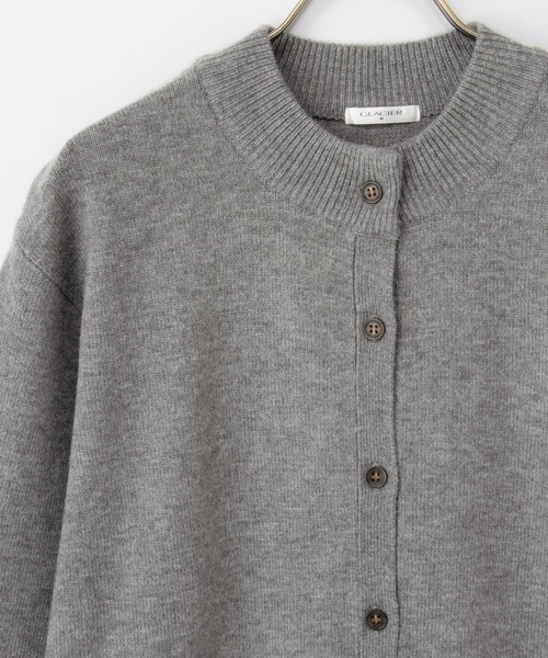 ウォッシャブル】ハイネックカーディガン（カーディガン/ボレロ