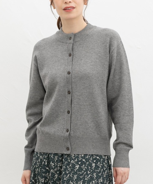 ウォッシャブル】ハイネックカーディガン（カーディガン/ボレロ