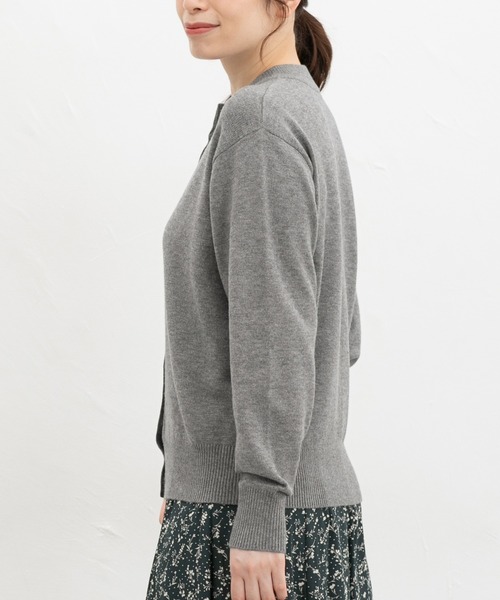 ウォッシャブル】ハイネックカーディガン（カーディガン/ボレロ