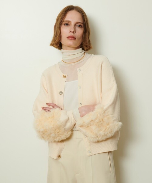 ラビットカフクレイジー釦2WAYプルオーバー（ニット/セーター