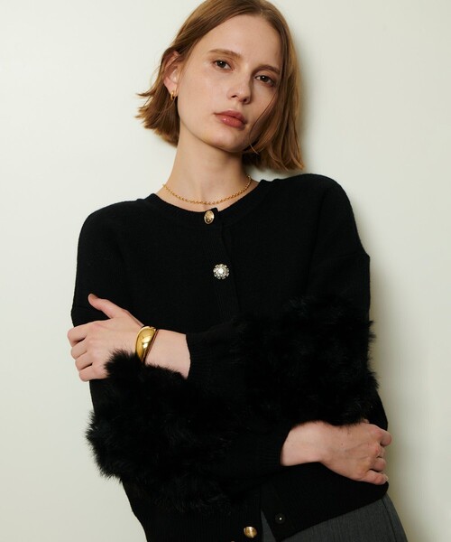 ラビットカフクレイジー釦2WAYプルオーバー（ニット/セーター