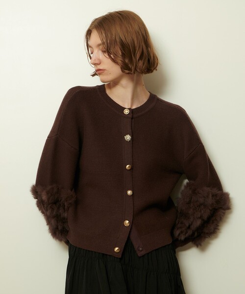 ラビットカフクレイジー釦2WAYプルオーバー（ニット/セーター