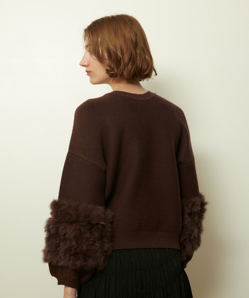 allureville（アルアバイル）の「ラビットカフクレイジー釦2WAYプルオーバー（ニット/セーター・レディース・タン/ライトグレー/ブラウン/アイボリー/ブラック・2）」の22枚目の写真