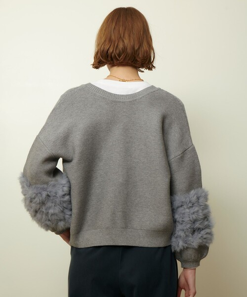 アルアバイル　ラビットカフクレイジー釦2WAYプルオーバー　ニット　カーディガン allureville（アルアバイル） ニット セーター ラビットカフクレイジー