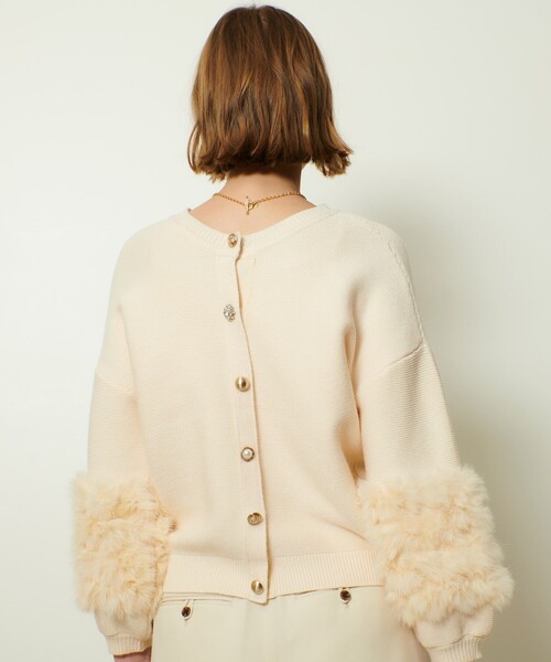 ラビットカフクレイジー釦2WAYプルオーバー（ニット/セーター