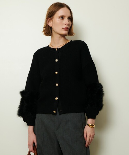 ラビットカフクレイジー釦2WAYプルオーバー（ニット/セーター