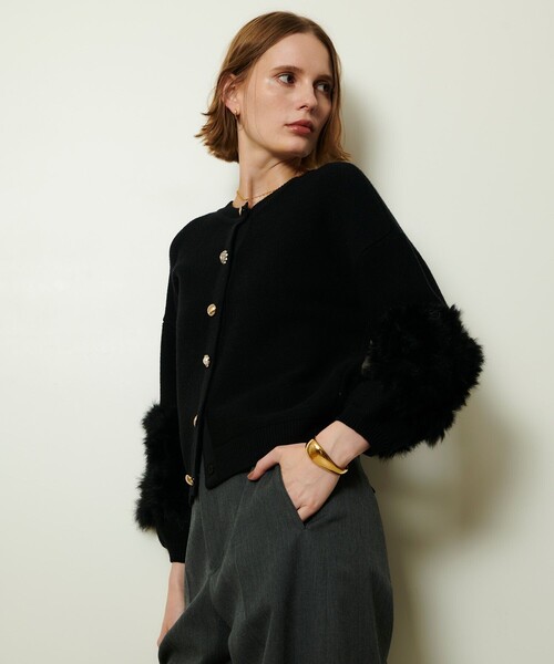 ラビットカフクレイジー釦2WAYプルオーバー（ニット/セーター