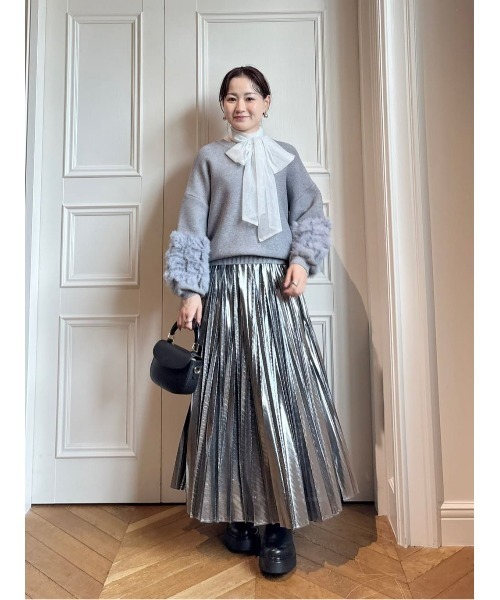 allureville（アルアバイル）の「ラビットカフクレイジー釦2WAYプルオーバー（ニット/セーター・レディース・タン/ライトグレー/ブラウン/アイボリー/ブラック・2）」の21枚目の写真