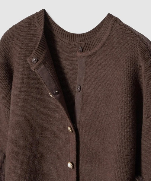 allureville（アルアバイル）の「ラビットカフクレイジー釦2WAYプルオーバー（ニット/セーター・レディース・タン/ライトグレー/ブラウン/アイボリー/ブラック・2）」の15枚目の写真