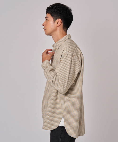 セール】ETS.MATERIAUX(マテリオ) チェック フレンチ ワーク シャツ