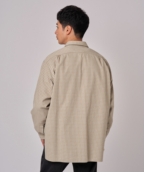 EDIFICE（エディフィス）の「ETS.MATERIAUX(マテリオ) チェック フレンチ ワーク シャツ（シャツ/ブラウス・メンズ・ベージュ/ブラウン・3/2）」の19枚目の写真