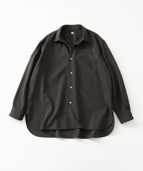 EDIFICE（エディフィス）の「ETS.MATERIAUX(マテリオ) チェック フレンチ ワーク シャツ（シャツ/ブラウス・メンズ・ベージュ/ブラウン・3/2）」の12枚目の写真