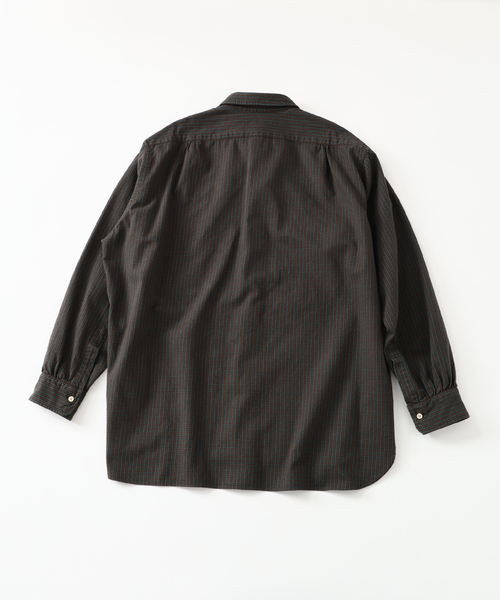 EDIFICE（エディフィス）の「ETS.MATERIAUX(マテリオ) チェック フレンチ ワーク シャツ（シャツ/ブラウス・メンズ・ベージュ/ブラウン・3/2）」の5枚目の写真