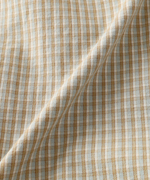 EDIFICE（エディフィス）の「ETS.MATERIAUX(マテリオ) チェック フレンチ ワーク シャツ（シャツ/ブラウス・メンズ・ベージュ/ブラウン・3/2）」の8枚目の写真