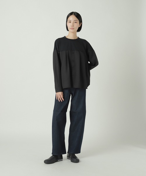 ZUCCa（ズッカ）の「シャツドッキングジャージィー / プルオーバー / S（シャツ/ブラウス・レディース・ネイビー/ブラック/オレンジ・M size）」の2枚目の写真