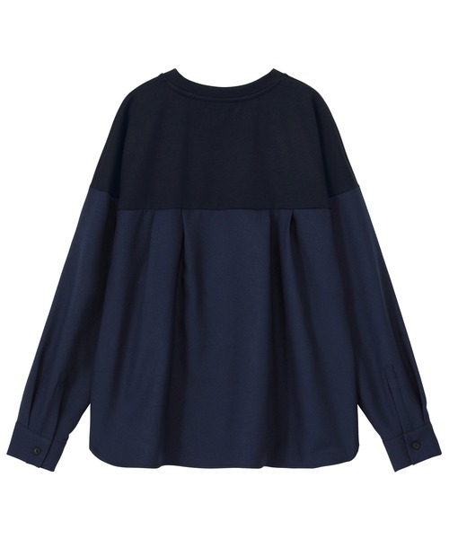 ZUCCa（ズッカ）の「シャツドッキングジャージィー / プルオーバー / S（シャツ/ブラウス・レディース・ネイビー/ブラック/オレンジ・M size）」の4枚目の写真