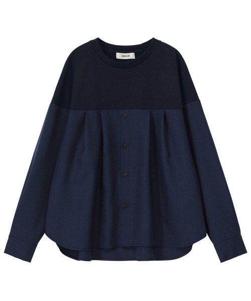 ZUCCa（ズッカ）の「シャツドッキングジャージィー / プルオーバー / S（シャツ/ブラウス・レディース・ネイビー/ブラック/オレンジ・M size）」の11枚目の写真