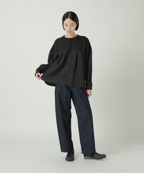 ZUCCa（ズッカ）の「シャツドッキングジャージィー / プルオーバー / S（シャツ/ブラウス・レディース・ネイビー/ブラック/オレンジ・M size）」の6枚目の写真