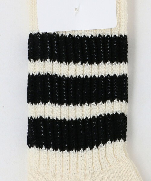 UNITED ARROWS（ユナイテッドアローズ）の「＜ROTOTO＞クルーソックス（ソックス/靴下・メンズ・ブラック/オフホワイト・M）」の4枚目の写真