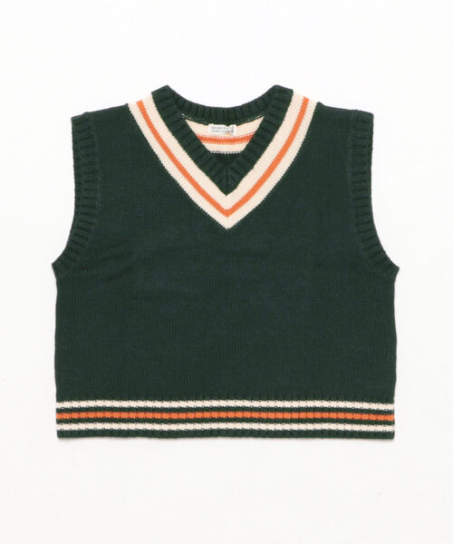 RAGMART（ラグマート）の「チルデンベスト（ベスト・キッズ・グリーン/アイボリー・L/M）」の2枚目の写真