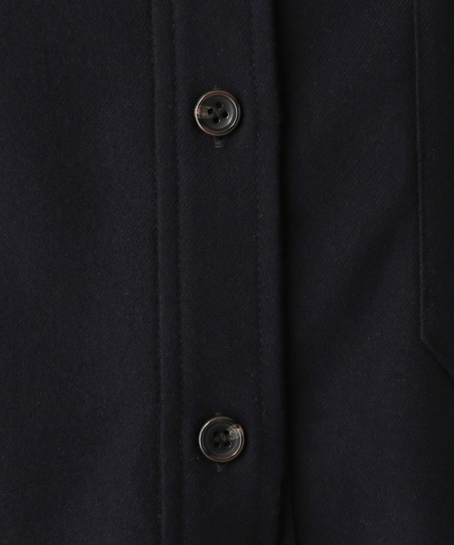 Elura（エルーラ）の「ウールライクシャツ/596040（シャツ/ブラウス・レディース・ライトグレー/ネイビー/オフホワイト・FREE）」の9枚目の写真