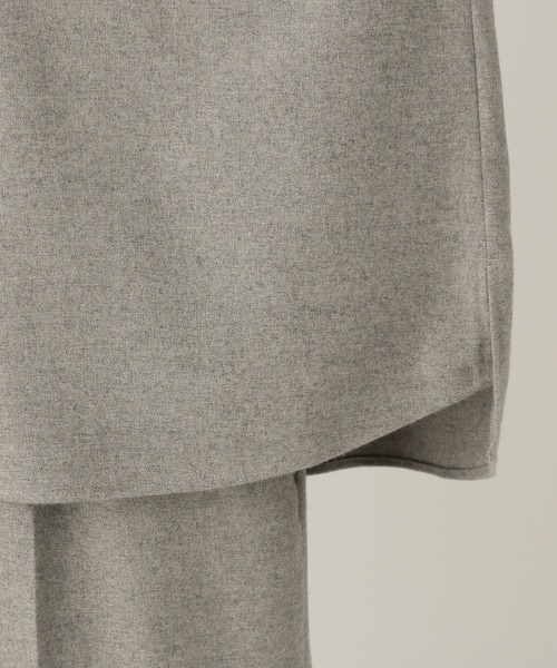 Elura（エルーラ）の「ウールライクシャツ/596040（シャツ/ブラウス・レディース・ライトグレー/ネイビー/オフホワイト・FREE）」の14枚目の写真