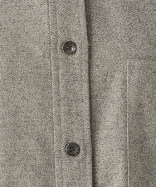 Elura（エルーラ）の「ウールライクシャツ/596040（シャツ/ブラウス・レディース・ライトグレー/ネイビー/オフホワイト・FREE）」の8枚目の写真