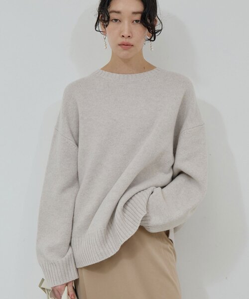 GALLARDAGALANTE（ガリャルダガランテ）の「【手洗い可】ウールクループルオーバー（ニット/セーター・レディース・ライトグレー/グレー系その他・FREE）」の7枚目の写真