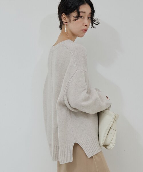 GALLARDAGALANTE（ガリャルダガランテ）の「【手洗い可】ウールクループルオーバー（ニット/セーター・レディース・ライトグレー/グレー系その他・FREE）」の9枚目の写真