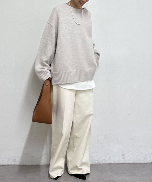 GALLARDAGALANTE（ガリャルダガランテ）の「【手洗い可】ウールクループルオーバー（ニット/セーター・レディース・ライトグレー/グレー系その他・FREE）」の16枚目の写真