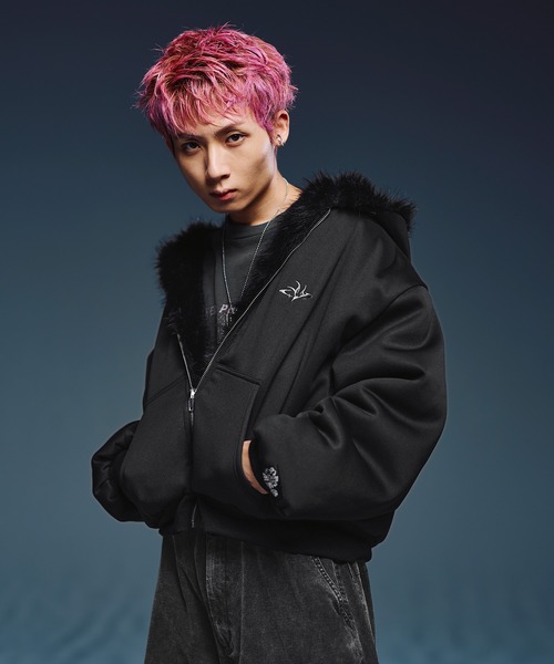 MSG(エムエスジー)の「ファーリバーシブルフードジャケット【UNISEX】(その他アウター・メンズ・ブラックミックス/オフホワイト/ブラック/カモフラージュ・S/XL/L/M)」の5枚目の写真