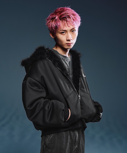 MSG（エムエスジー）の「ファーリバーシブルフードジャケット【UNISEX