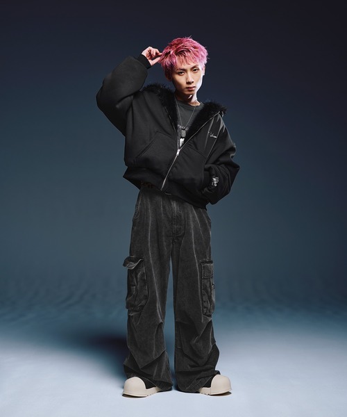 MSG(エムエスジー)の「ファーリバーシブルフードジャケット【UNISEX】(その他アウター・メンズ・ブラックミックス/オフホワイト/ブラック/カモフラージュ・S/XL/L/M)」の13枚目の写真