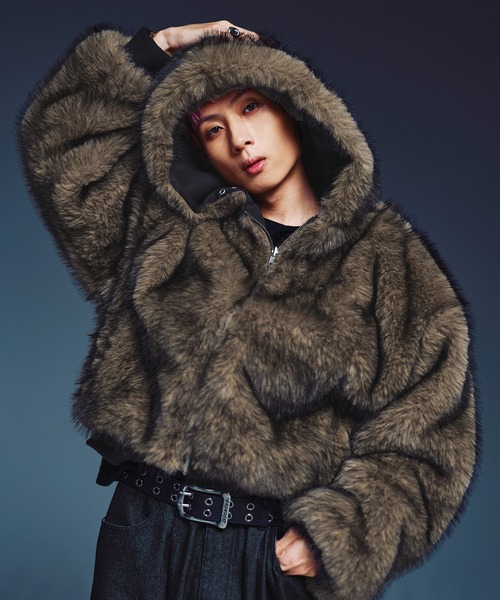 ファーリバーシブルフードジャケット【UNISEX】（その他アウター