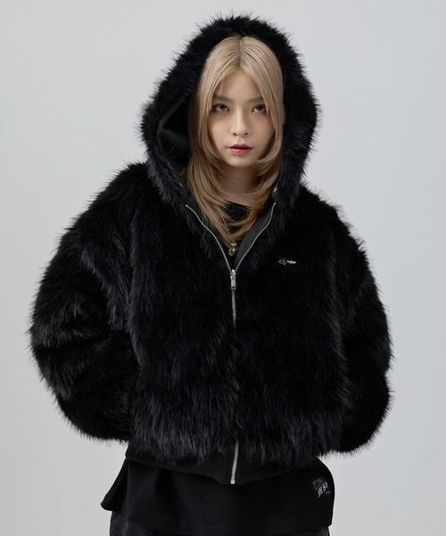 MSG（エムエスジー）の「ファーリバーシブルフードジャケット【UNISEX