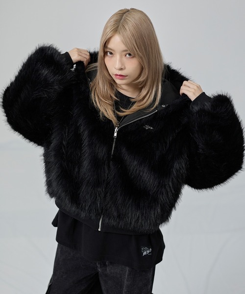 MSG（エムエスジー）の「ファーリバーシブルフードジャケット【UNISEX